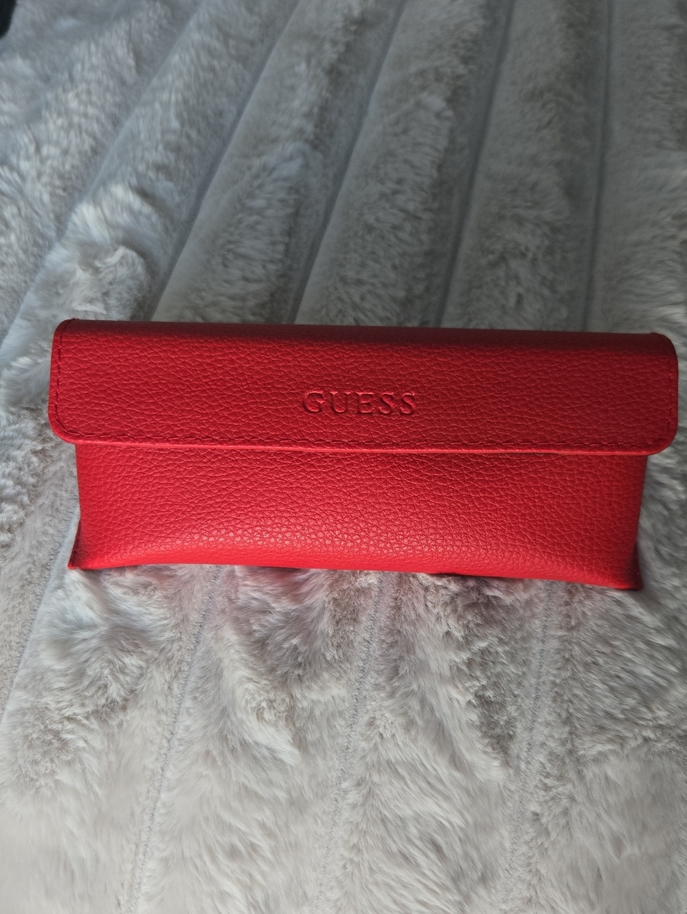 GUESS Red Eye Glass Case